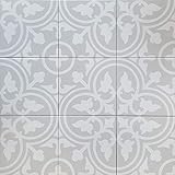 Casa Moro Marokkanische Keramik-Fliesen Nergis 20x20 cm 1 qm Feinsteinzeug mit Zementoptik | Frostsichere Bodenfliesen & Wandfliesen im Bad & Küche | Schöne Küchenrückwand Badezimmer | FL7033