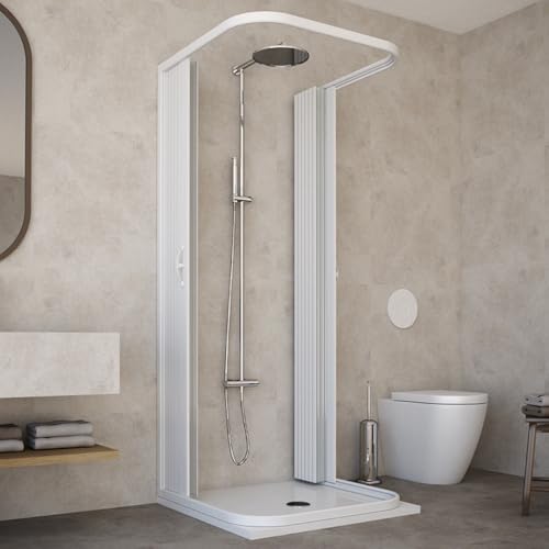 Duschkabine 75 x 75 x 75 cm Modell Dora mit 3 Seiten, reduzierbar,...