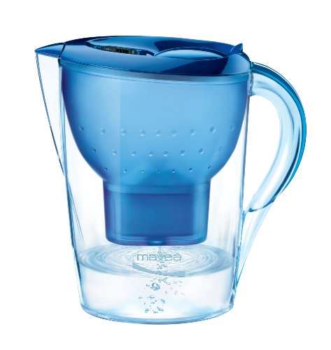 MAVEA Marella XL 8-Cup Water Filtration Pitcher, Blue