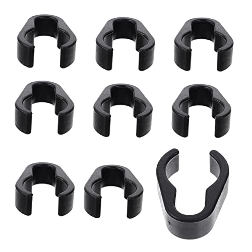 Parliky 10pcs Microphone clip plastic microphone pole cord clip mic stand mic clip for stand cord holders plastic mic cable holder clip mic universal mic cable clip Organizer Multifunction