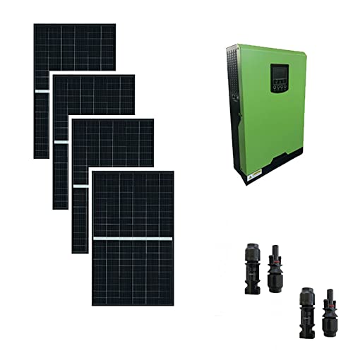 Photovoltaik-Solaranlage 24 V – 4 monokristalline 375 W – Inverter Hybrid reine Welle 5 KW 48 V PWM 50 A (1500 W)