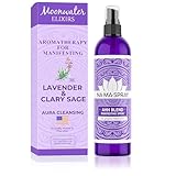 Lavender & Clary Sage Aromatherapy Spray - Pillow and Shower Aura Cleansing Mist for Energy Clearing, Manifestation, Meditation & Spiritual Protection - Relax, Balance and Positive Vibes. AHH 8oz