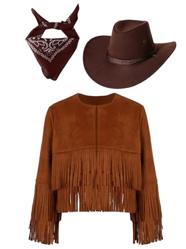 Disfraz infantil estilo vaquero con chaqueta de flecos miniatura 4
