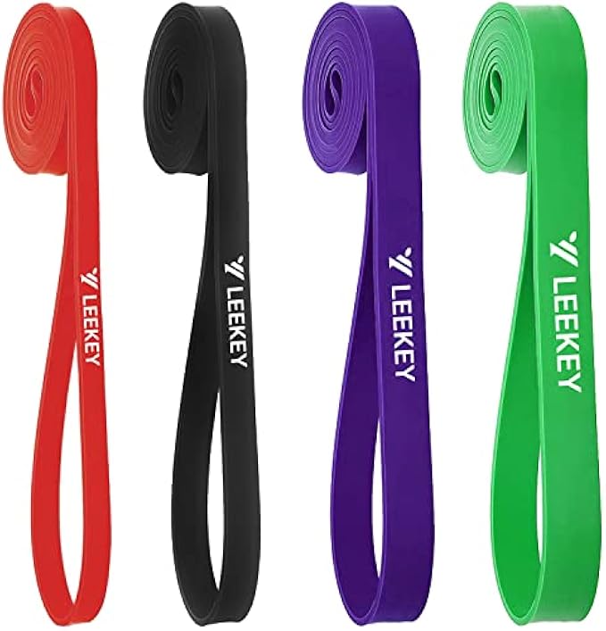 LEEKEY Resistance Band Set, Pull Up Assist Bands - Stretch Resistance Band Exercise Bands - Mobility Band Powerlifting Bands for Resistance Training, Physical Therapy,Home Workouts