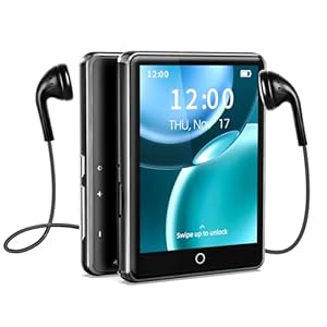 64 GB MP3-speler Bluetooth 5.3 Draagbare 2,8” touchscreen muziekspeler mp3-speler voor kinderen met luidspreker, FM-radio, recorder, stappenteller, video, e-book, TF-kaart uitbreidbaar tot 128 GB