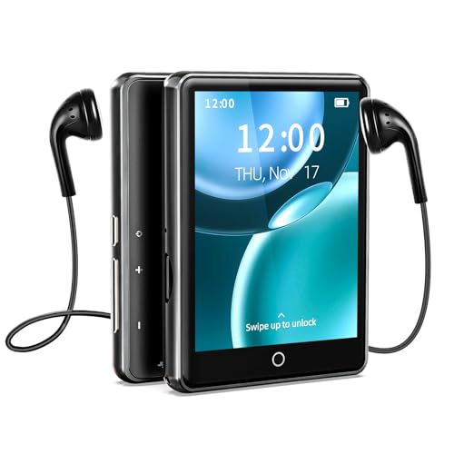 PINHUI 64 GB MP3 Player Bluetooth 5.3,Walkman 2,8-Zoll-Touchscreen Music Player für Sport mit Lautsprecher, UKW-Radio, Rekorder, Schrittzähler, Video, E-Book, TF-Karte erweiterbar auf bis zu 128 GB