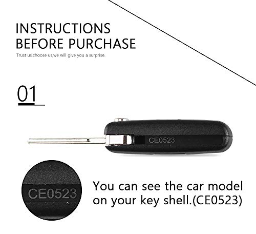 Sleutelbehuizing voor Peugeot met krasvrij lemmet en elektronica - Afbeelding 3