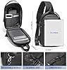 Fenruien Sling Bag for Men&Women with USB Charging Port, Premium Shell Anti-Theft Cross body Backpack Waterproof Shoulder Pack 11 inch Single Strap for Business Travel Hiking Daily, L, Traveling #1