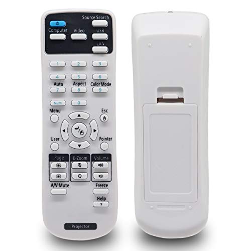 AuKing Telecomando di Ricambio per Epson Proiettore EB-108 2042 2142W 2247U 960W 970 980W 990U S39 S41 U42 W05 W140 W39 X39 X41 X450 S04 S130 S300 S31 U04 U130 U32 W04 W130 W31 W32 X04 X130 X300 X31