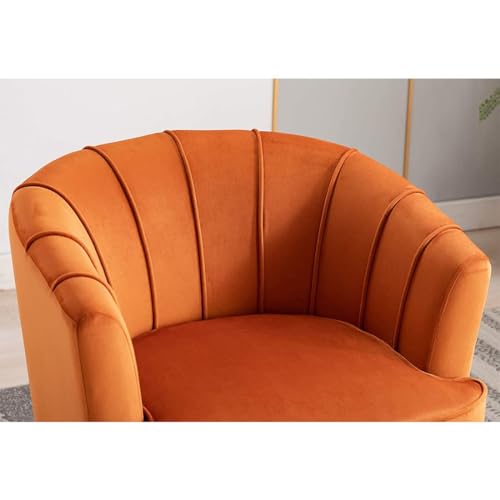 Image of Lakdi The Furniture Luxury Lounge Chair with Upholstered Velvet, Channel Tufted Back & Golden Tapered Legs, Stylish Seating for Living Room | 5 Years Warranty | Free Assembly - 15185231
