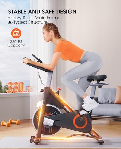 homeTro Magnetic Exercise Bike – Ultra-Quiet Indoor Cycling Bike with Adjustable Resistance, Comfortable Seat, LCD Display, 150kg Capacity – Exercise Bikes for Home Use Cardio Workouts - Image 3