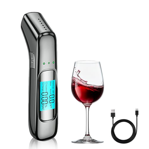Image of TecoKart Alcohol Testing Machine, Portable Breathalyzer Machine with LCD Digital Screen, Non-Contact Design, USB Rechargeable Drink and Drive Checking Machine
