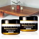 Premium Furniture Wax, Beeswax Gleam - All-Natural Beeswax Polish and Conditioner for Wood Furniture, Multipurpose Beeswax Furniture Polish and Cleaner, Waterproof & Restorer Wood Wax (2 Pcs)