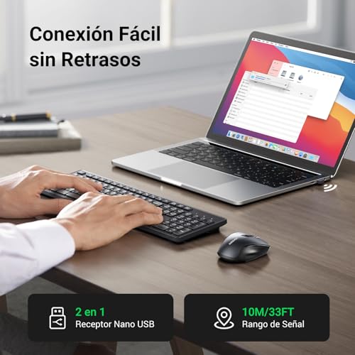 Teclados De Computadora, Personal Computer teclado y mouse inalambrico Marca UGREEN (2)