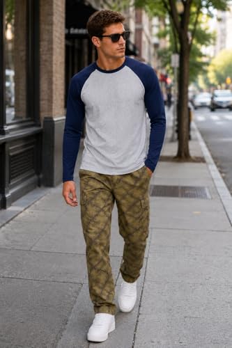 Image of FN3 Men's Regular Fit Color Block Raglan Sleeve Tshirt|| Tshirt for Men