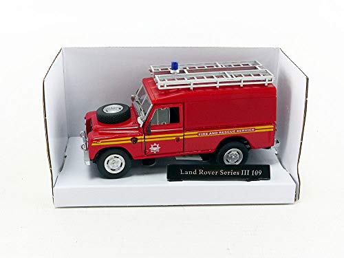 Cararama  Land Rover  109  Bombero  1975  Coche en Miniatura de colección, 251 x ND11, Rojo/Amarillo