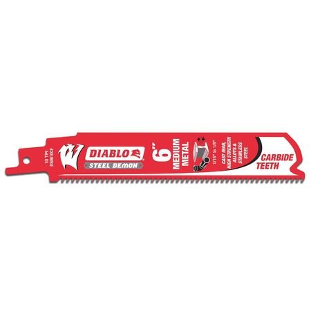 Reciprocating Saw Blade, 6" L, PK3