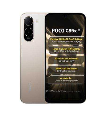 POCO C85x 5G — Affordable Big-Battery 5G