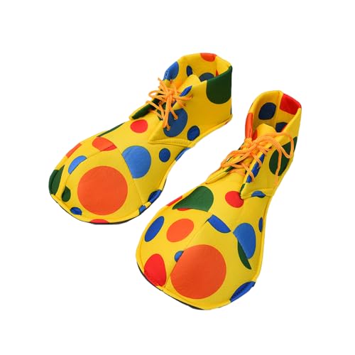 Sarini Zapatos de Payaso Suministros para Disfraces de Payaso Zapatos de Payaso Arco Iris Grandes para Fiesta de Halloween Accesorios para Disfraces de Payaso Accesorios para Disfraces de Cosplay