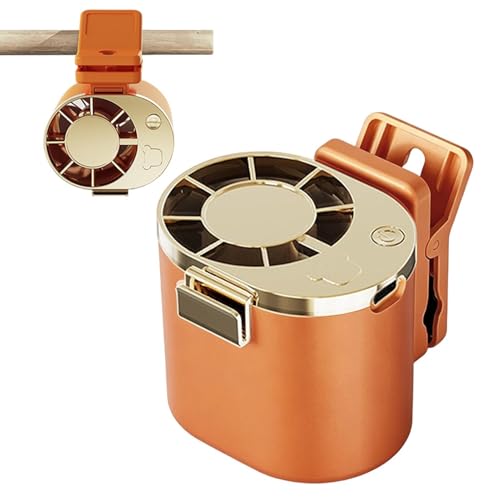 Ventilador de pinza para coche ajustable y sin aspas recargable para camping 8