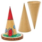 Baker Ross FN216 DYO Pappkegel – Packung mit 6 großen Pappbechern zum Dekorieren