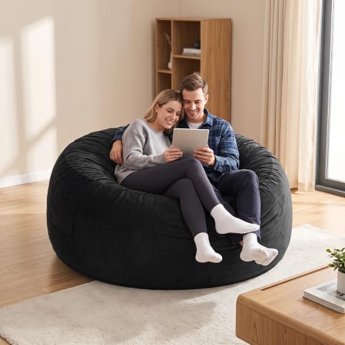 Image of 4 Ft. Bean Bag Chair for Adults, Teens, Kids with Memory Foam Filling