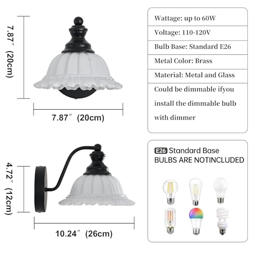 Image of XIEDUN Vanity Light Black Wall Sconces Modern Bathroom Sconces