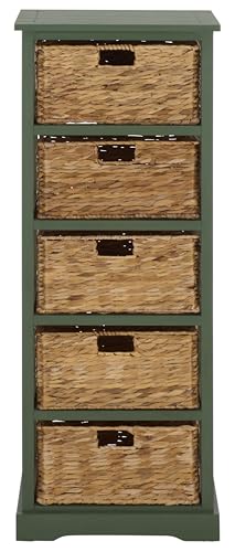 SAFAVIEH Home Collection – Vedette Dusty Green 5-Basket Storage Tower,