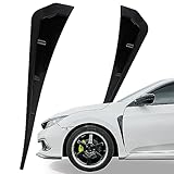 KEEGTBOX Black Car Fender Side Vents Decoration Sticker Trim ABS Material Spoiler Fender Decorative Stickers Air Flow Intake Hole Grille Auto Exterior Universal Accessories (Black)