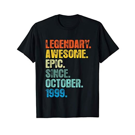 Camiseta legendaria desde octubre 1999, regalo de 21 años Camiseta