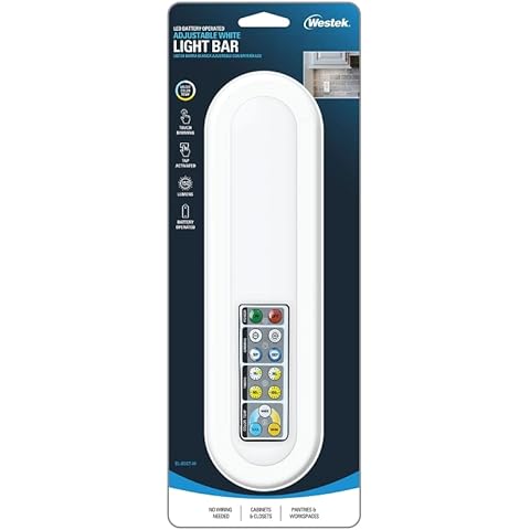 Westek BL-BCCT-W Adjustable White LED Light Bar with Remote Cover