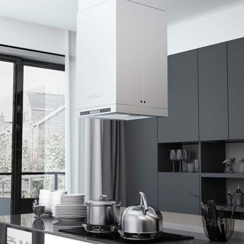 Rainery Hotte îlot avec écran Tactile LCD et capteur 756 m³ / h LED