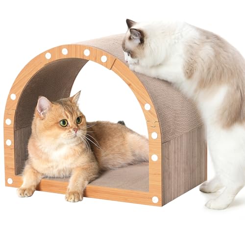 Avont Pappe-Kratzbrett f&uuml;r Katzen, Katzenkratzbrett M&ouml;belsschutz und Kratzpad, langlebiges Wellpappe-Versteck f&uuml;r Katzen