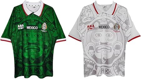 激レア　1999年　メキシコ代表　アウェイユニフォーム　襟付き　ヴィンテージ メキシコ代表 1998 ABA Sport アウェイ半袖 ユニフォーム 98W杯