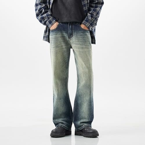 Jeans Pants Trousers Denim Spring and Autumn Micro Horn High Street Loose Classic Versatile Floor4