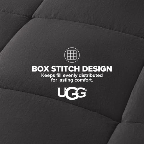 UGG Leonora Twin Comforter Set, Lightweight, 2-Piece, Charcoal Grey - image 8