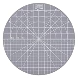 Vaessen Creative Tappetino da Taglio Rotondo ⌀27,3 cm – Self Healing Antiscivolo Fronte-Retro – Cutting Mat per Carta, Tessuto, Patchwork e Progetti Creativi, Grigio, 27,3cm