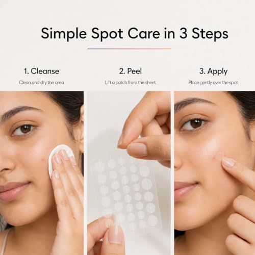 Image of ELDERA Hydrocolloid Acne Patches with Sun Shield and 2% Salicylic Acid, Medical Grade Plus, 102 Patches