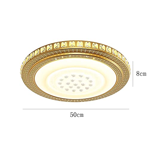 Plafonnier LED moderne encastré anti-éblouissement lampe cristal variable salon 62cm - 6