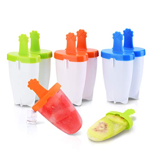 IKICH - Juego de moldes para helado (6 unidades, silicona sin BPA, certificado LFGB)