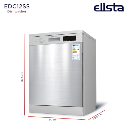Image of Elista Dishwasher | 12 place setting | 6 Wash program Perfect for Indian Kitchen| | Intensive 65�C Wash programme|A++ Energy rating| EDC 12 SS