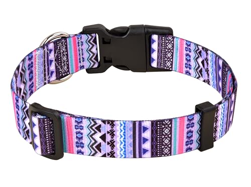 Mihqy Dog Collar with Bohemia Floral Tribal Geometric Patterns - Image 2
