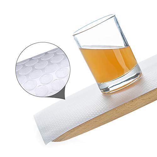 amorus 2 Rolls Shelf Liners, Non Adhesive Cabinet Liner Drawer Liners, Waterproog EVA Material Refrigerator Liners, 17.5 x 5 FT
