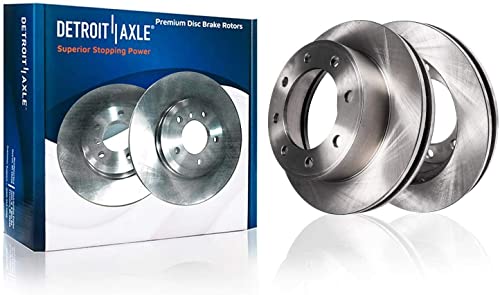 Image of Detroit Axle - 4WD Front Brake Kit for Ford 2005-2012 F-250 | F-350 Super Duty [Dual Piston Caliper] Disc Brake Rotors Disc Brakes Caliper w /Bracket Replacement