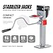 2-Pack Heavy-Duty Trailer Tongue Jack & RV Jack - Carbon Steel Jack Stands with Full Accessories Adjustable Drop Leg - Trailer Stabilizing Jack for RVs, Campers, & Utility Trailers (FBA-21.6in)