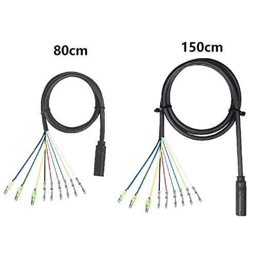 WMLBK Hub Motor Convert Extension Cable 9 Pin Connector Ebike Motor Conversion Line Electric Bicycle Bike Accessories Female To Male Connector Cable (80CM) - Image 2