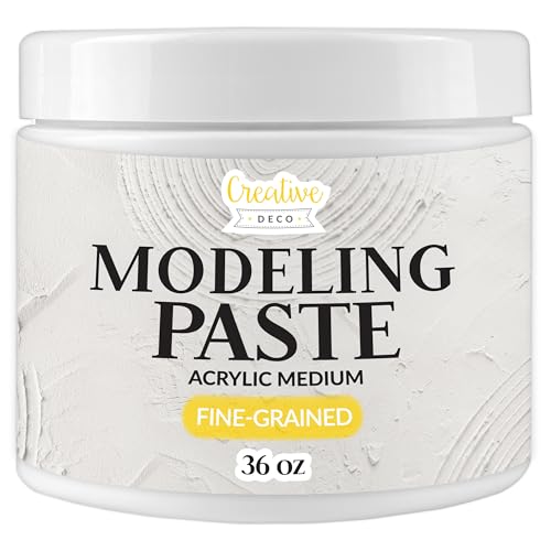 Creative Deco Modelling Paste Fine-Grained | 1 kg | White Texture Medium for Art Project, DIY, 3D Effect, Structure With Acrylic Paint