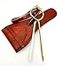 5MoonSun5's Vintage Navigation Straight Pattern Artist Divider Solid Brass Drawing Tool Professional 8” Long Divider Marine Navigation Compass with Handmade Leather case (8 inch Brass tip)