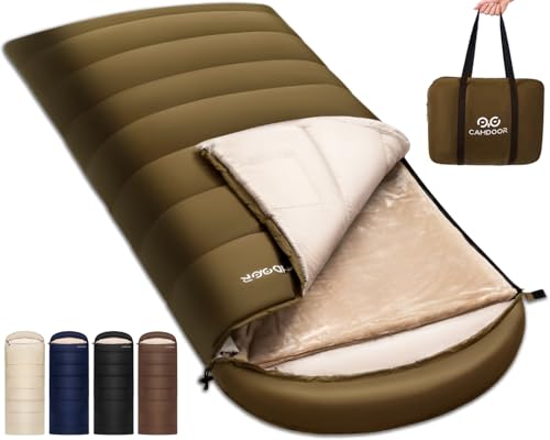 CAMDOOR【人工ダウン・30秒収納】寝袋 冬用 ダウン シュラフ 封筒型 ナイロン 320T防水耐裂 1.8kg 2.2kg キャンプ 寝袋 コンパクト -15℃~20℃耐寒 オールシーズン 丸洗い可能 車中泊 防災 登山 アウトドア キャンプ用 春用