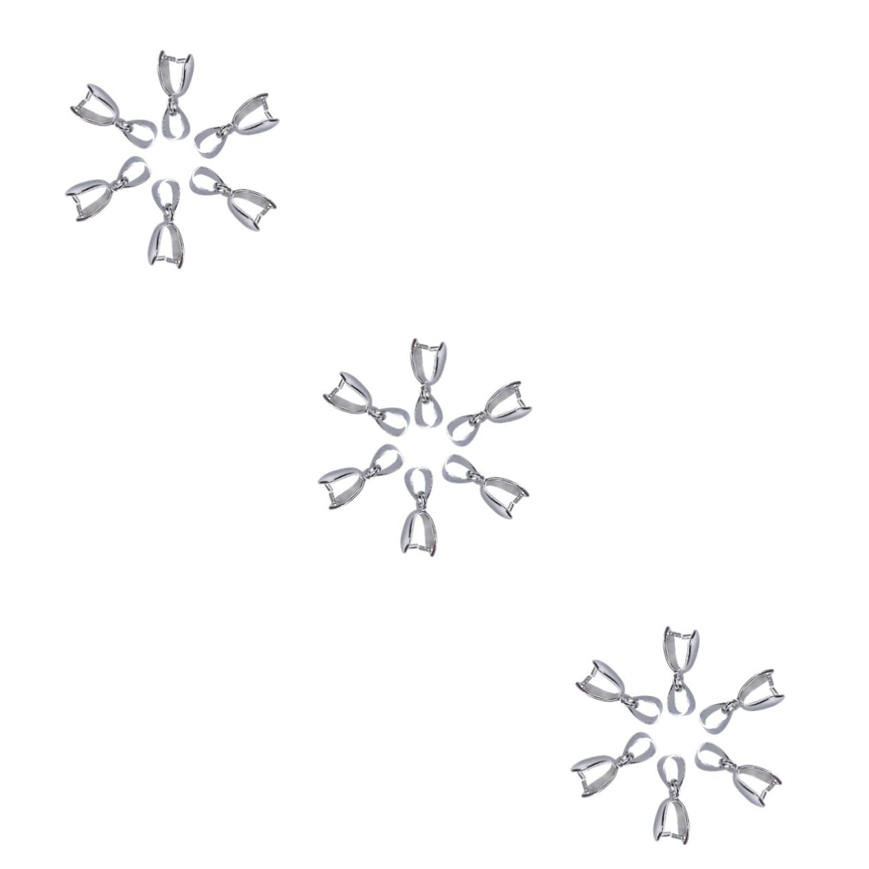 TEHAUX 300pezzi Pz Clip Pinza Per Pendenti Connettori Bead Per Gioielli Fai Da Te Argento Accessori Per Creazioni Uniche